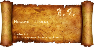 Nepper Ilona névjegykártya